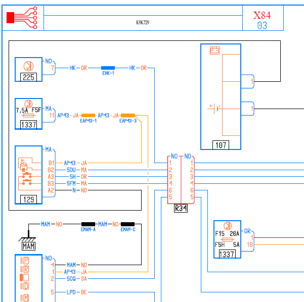 02年雷诺梅甘娜变速箱线路图