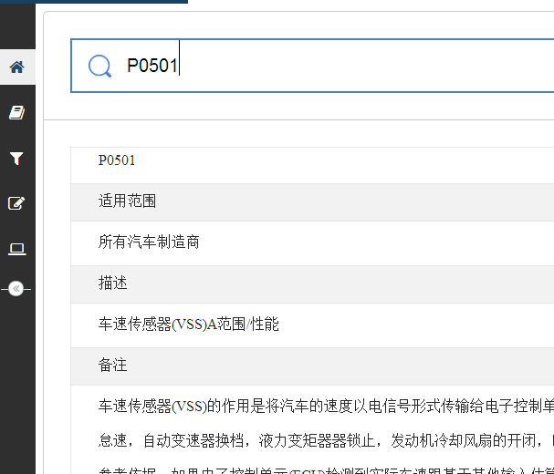 P0501故障码相关资料