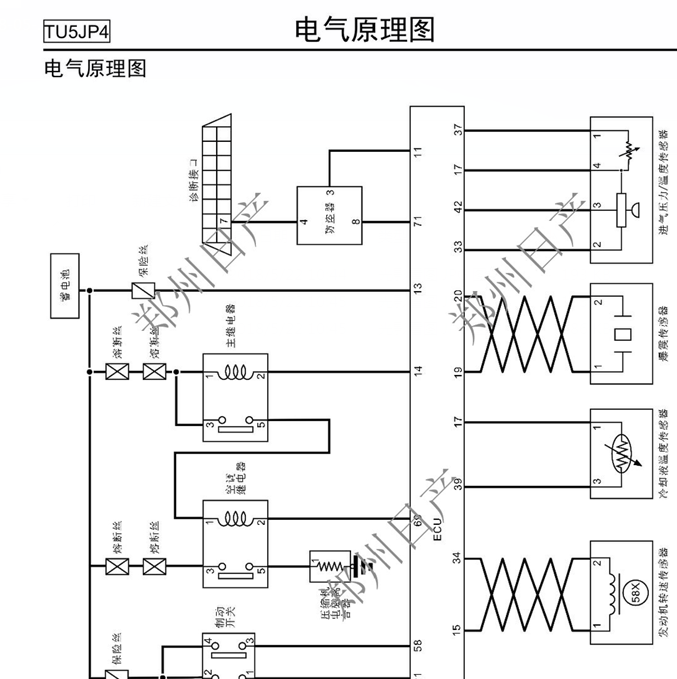 日产帅铃发动机电路图