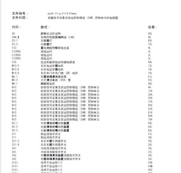 11年奔驰ML300雾灯电路图