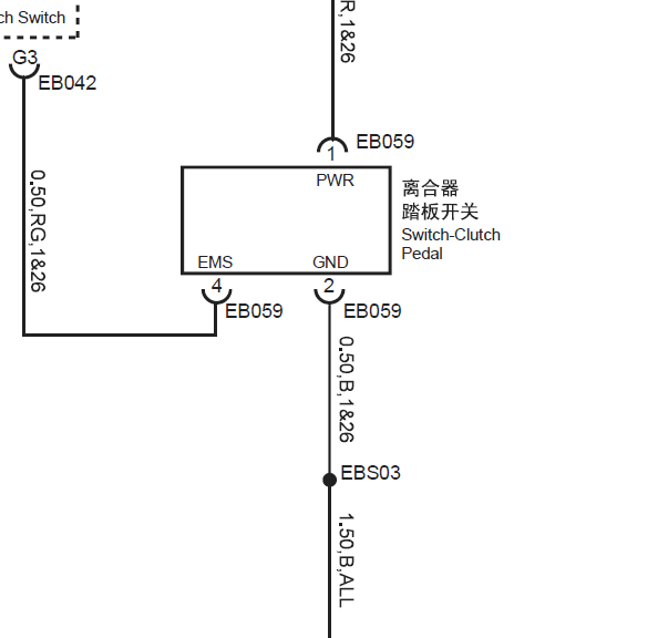 14年名爵MG6离合器线路图