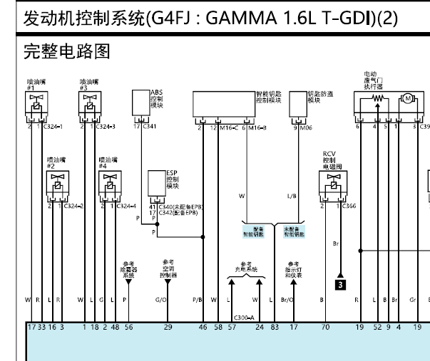 现代G4FJ发动机电路图