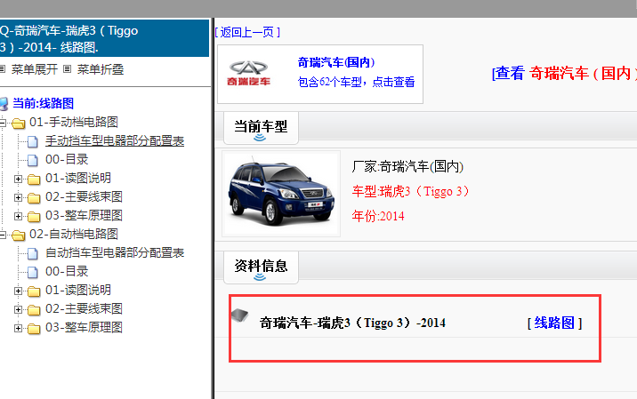 2014年奇瑞瑞虎3电路图