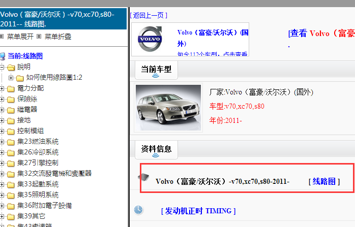 2011年沃尔沃S80电路图