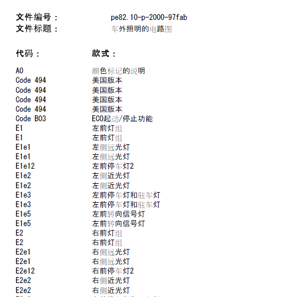 12年奔驰GLK300车外灯光线路图