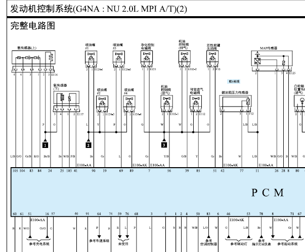 2018年现在IX35发动机电路图