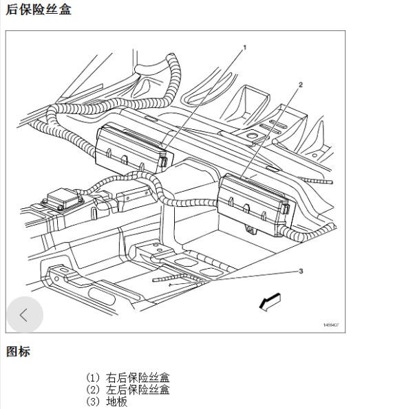 2007年凯迪拉克SLS右后保险丝盒位置