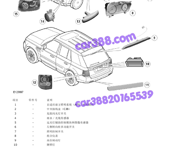 06年路虎揽胜大灯控制模块位置