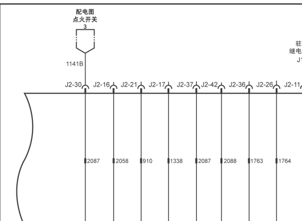 2009年别克陆尊GL8点火开关电路图