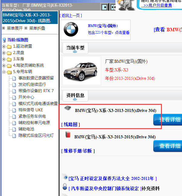 2013-2015年宝马X3全车线路图