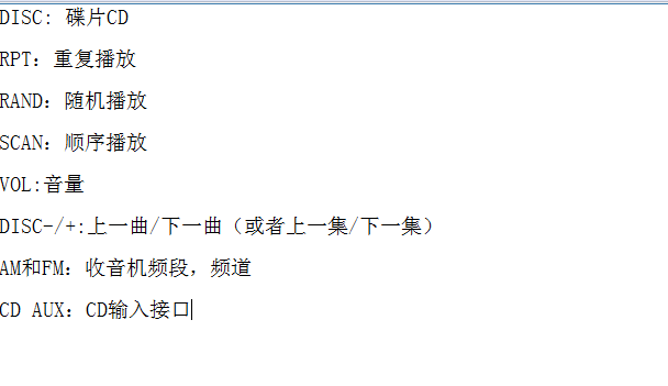 音响显示屏代码功能说明