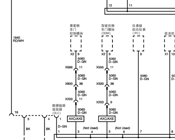2009年别克昂科雷网络电路图