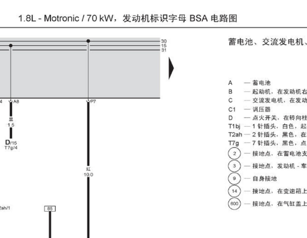 大众桑塔纳发动机电路图