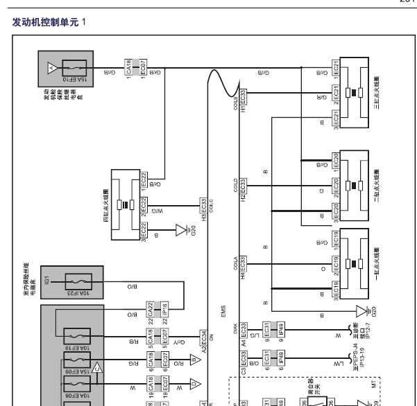 2018年吉利远景X3发动机电路图