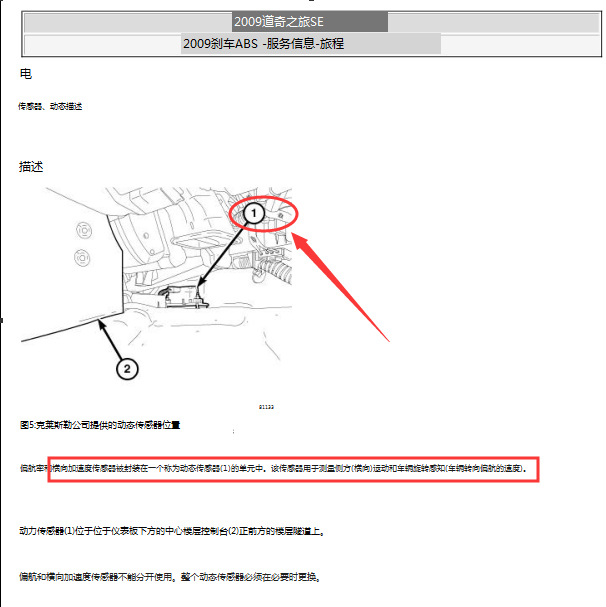 09年道奇酷威加速传感器位置