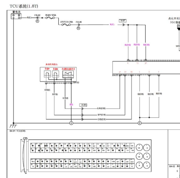 15年海马S7变速箱线路图