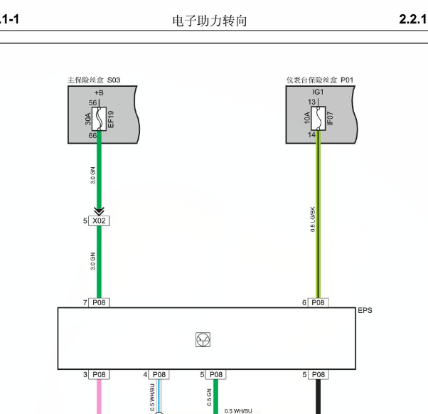 长安之星转向系统线路图