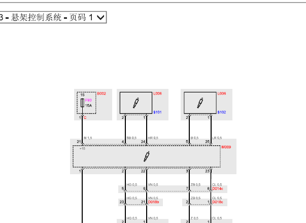 2009-2017年玛莎拉蒂GT 悬挂系统电路图和位置