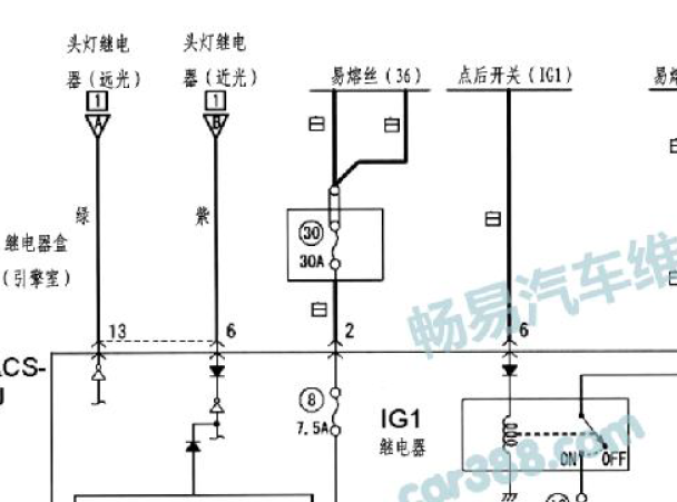 菱帅灯光电路图