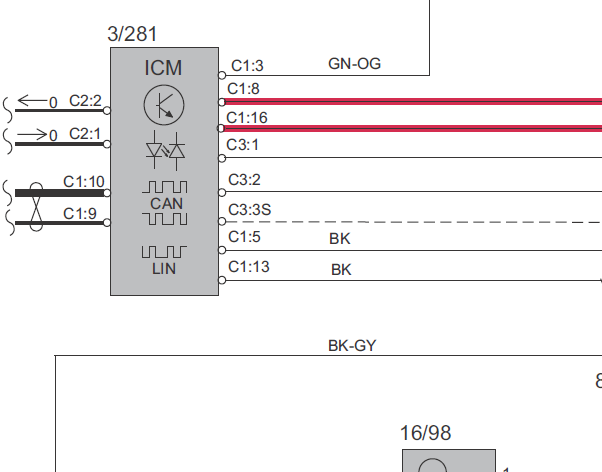 2014年沃尔沃V40 ICM电路图