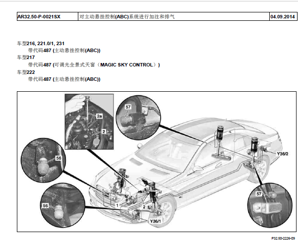 2007年奔驰S600 ABC排空资料
