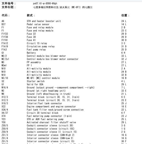 2005年ML350发动机电路图
