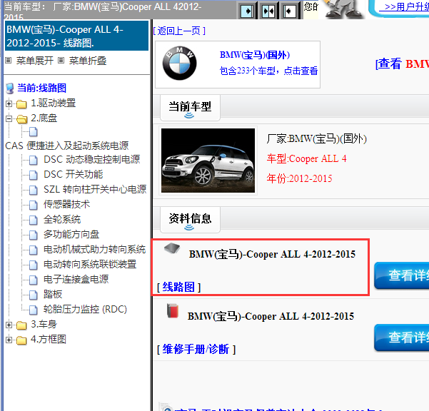 2012-2015年宝马0Cooper ALL 4全车线路图