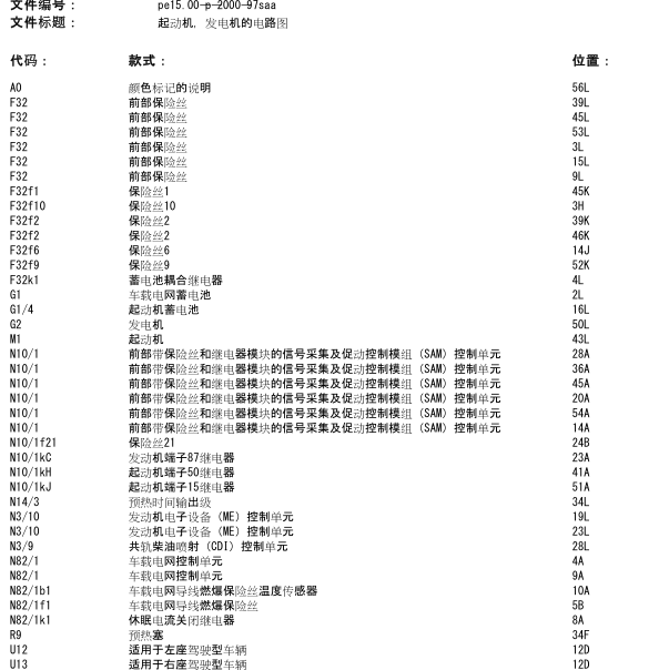 2010年奔驰S65起动机电路图