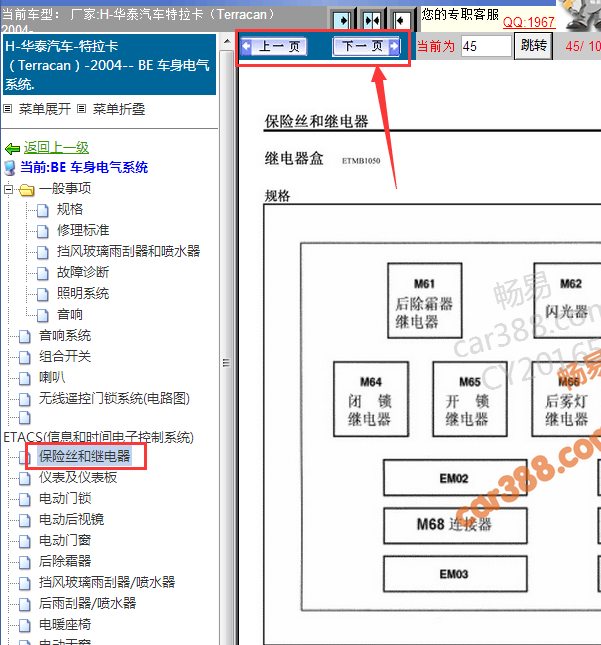 2004年华泰特拉卡保险丝继电器资料