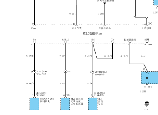 2015年现代名驭数据诊断电路图
