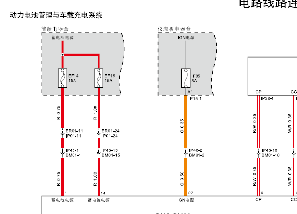 众泰芝麻E30动力电池电路图