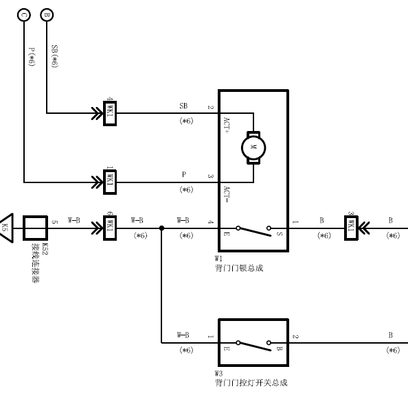 丰田酷路泽尾门电路图