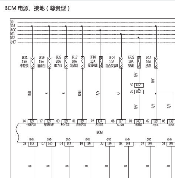 北汽幻速S3 BCM电路图