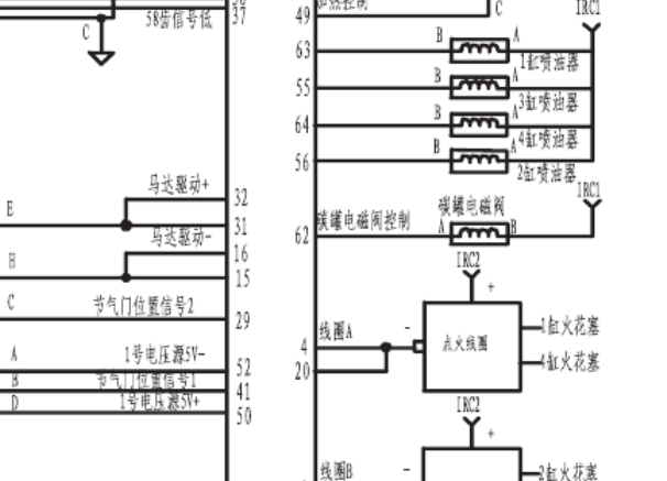 江淮瑞鹰发动机电路图