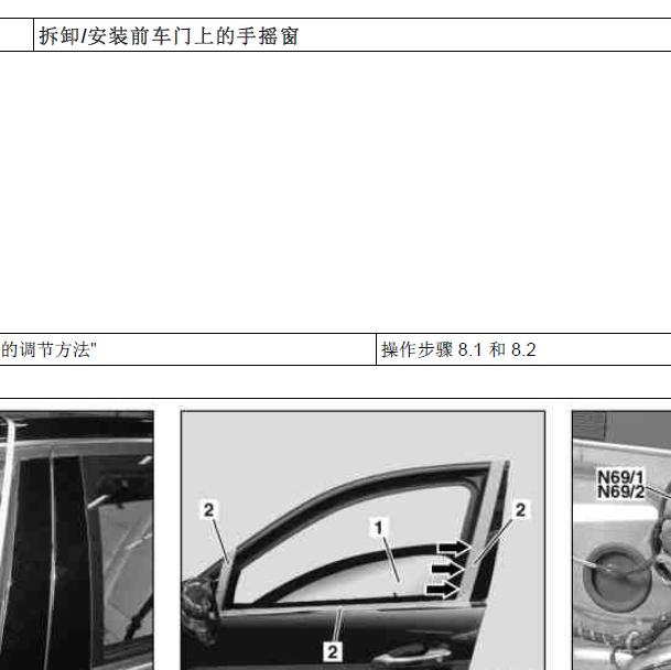 2015年奔驰E260车门玻璃拆卸