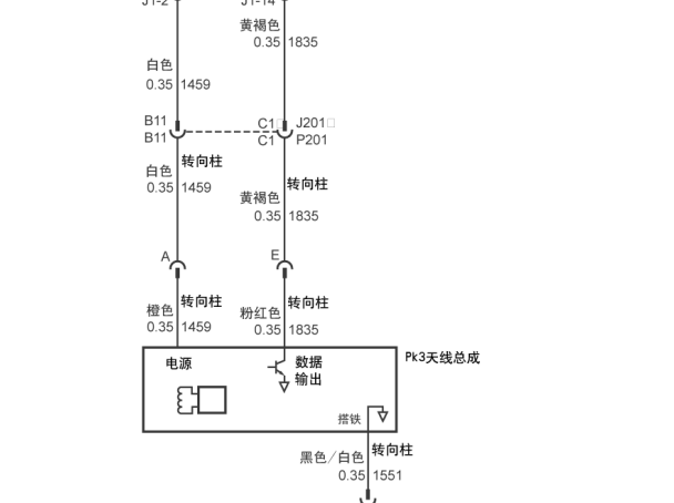 2007年别克GL8防盗电路图