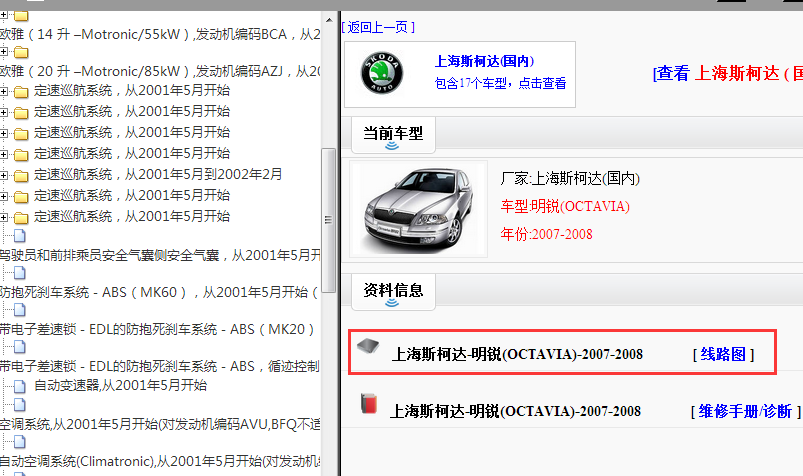 2007-2008年斯柯达明锐电路图