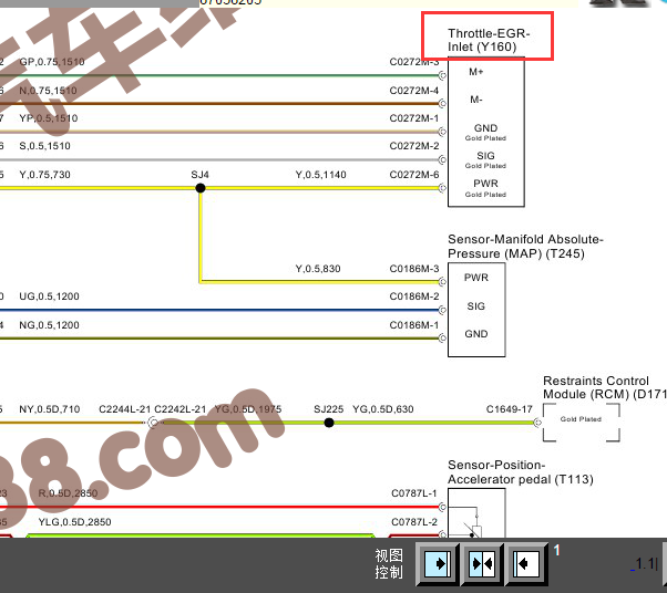 2011年路虎揽胜运动版发动机EGR电路图