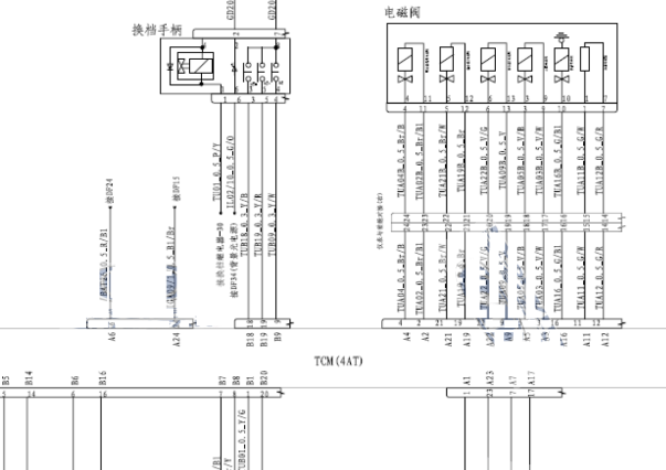 长安逸动XT变速箱电路图
