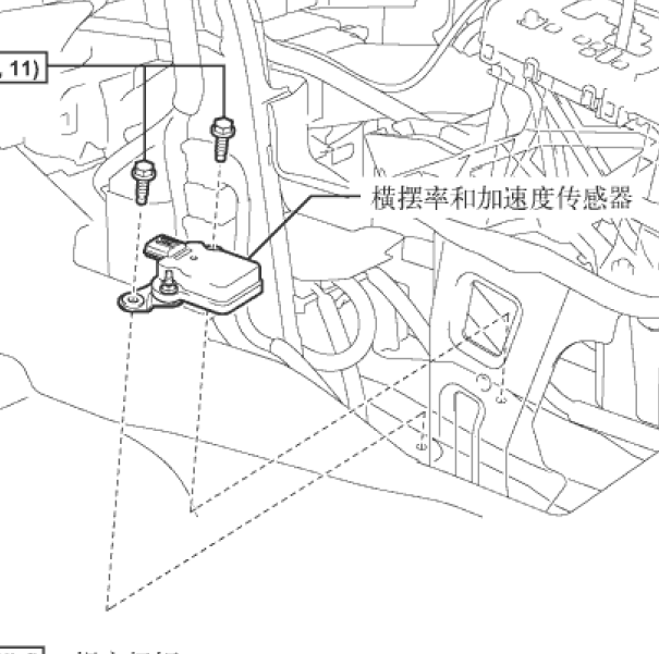 丰田汉兰达减速传感器位置.