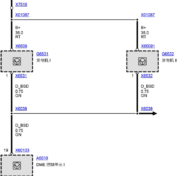 2007年劳斯莱斯幻影 发电机电路.