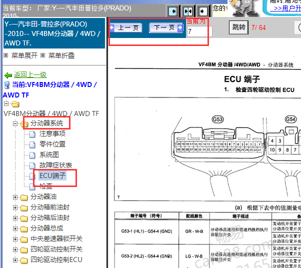 2010年丰田普拉多四驱针脚