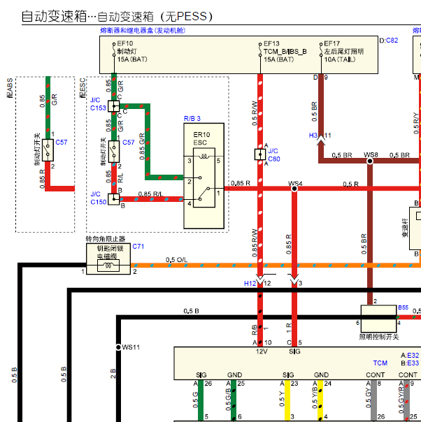 2018年游牧侠变速箱电路图