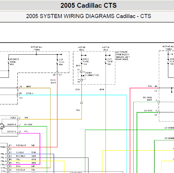 2005年凯迪拉克CTS空调电路