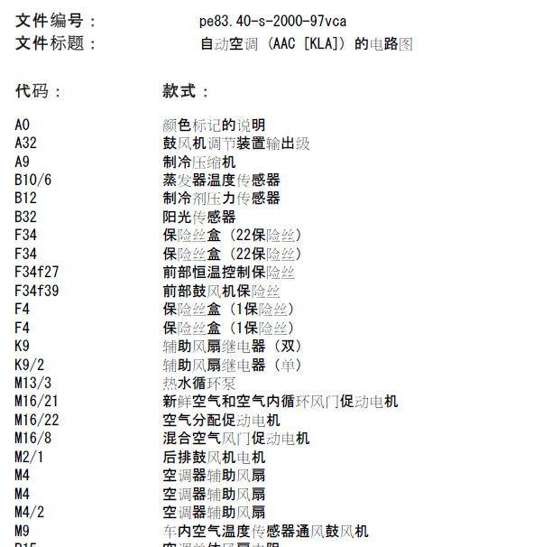 2011年奔驰唯雅诺空调电路图