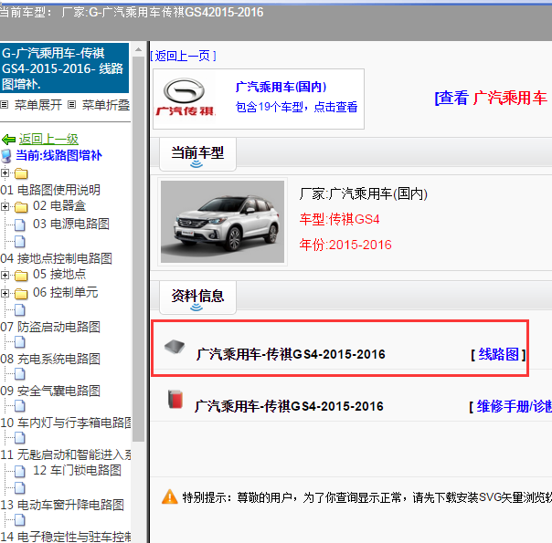 2015年广汽传祺GS4全车电路图