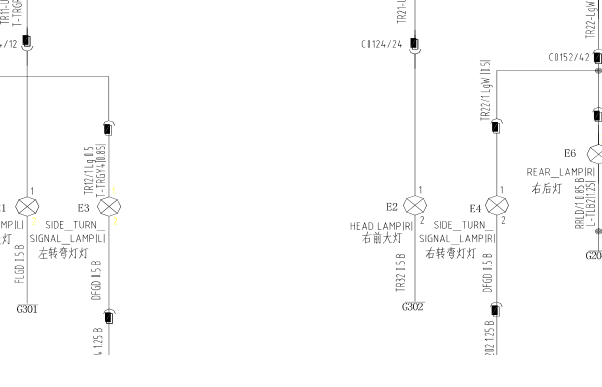 08年志翔转向灯电路图