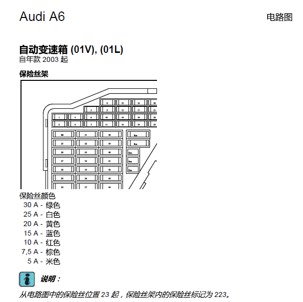 2003年奥迪A6 变速箱电路图