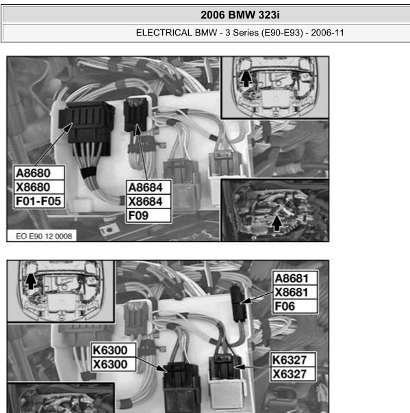 2005年宝马323I保险丝分配