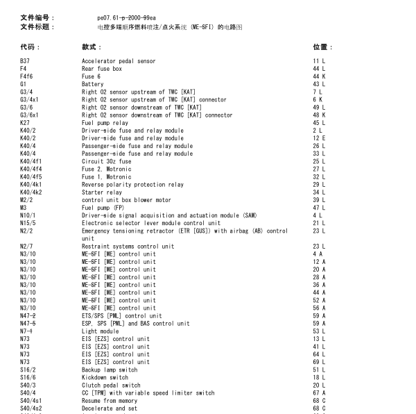 2003年奔驰E200发动机电路图